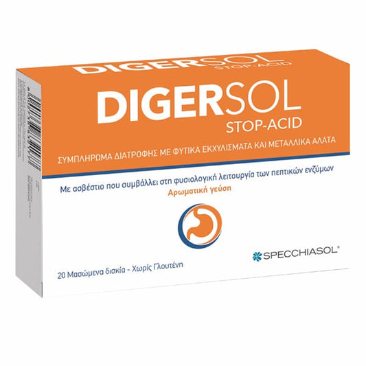 Specchiasol Digersol Stop-Acid  20 tableta përtypëse