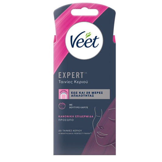 Veet Expert Hair Removal Cold Wax Strips Face Normal Skin (10x2pcs)  20 copë