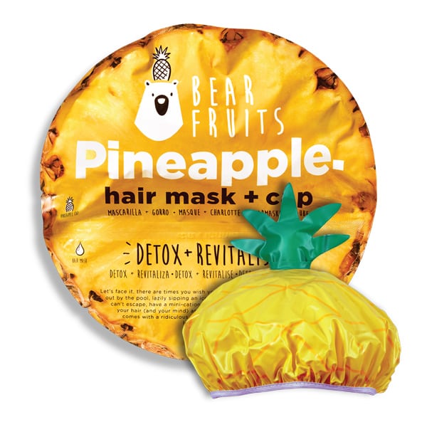 Bear Fruits Pineapple Detox & Revitalise Hair Mask, 20ml & Pineapple Cap  1 copë