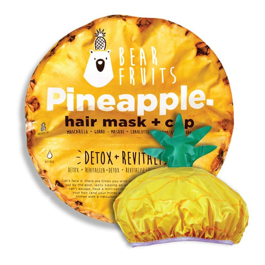 Bear Fruits Pineapple Detox & Revitalise Hair Mask, 20ml & Pineapple Cap  1 copë