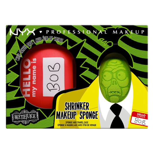 NYX PROFESSIONAL MAKE UP Beetlejuice Shrinker Makeup Sponge & Travel Case  2 copë