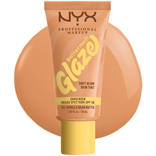 NYX PROFESSIONAL MAKE UP Buttermelt Glaze Soft Glow Skin Tint + SPF/FPS 30  30ml - 02 Kokrra Vaniljeje