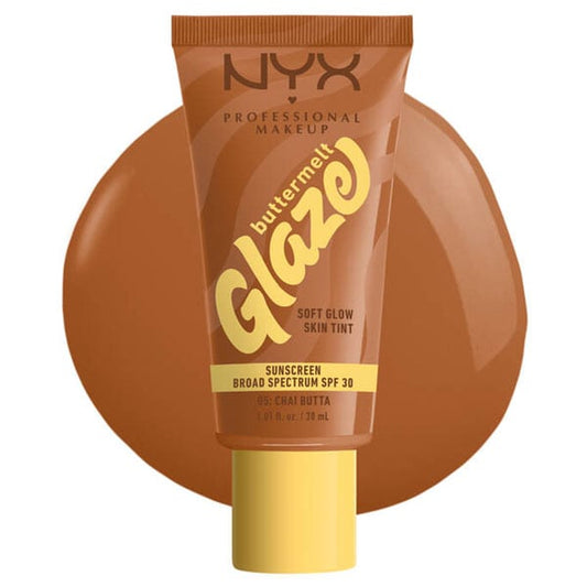 NYX PROFESSIONAL MAKE UP Buttermelt Glaze Soft Glow Skin Tint + SPF/FPS 30  30ml - 05 Çaj