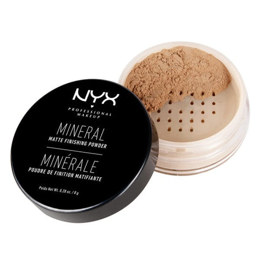 NYX PROFESSIONAL MAKE UP MiNeral Matte FiNishiNg Powder  8gr - 02 Mesatare/E Errët
