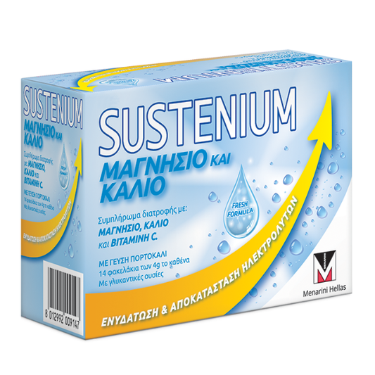 Sustenium Magnesium & Potassium Orange Flavor  14 bustina
