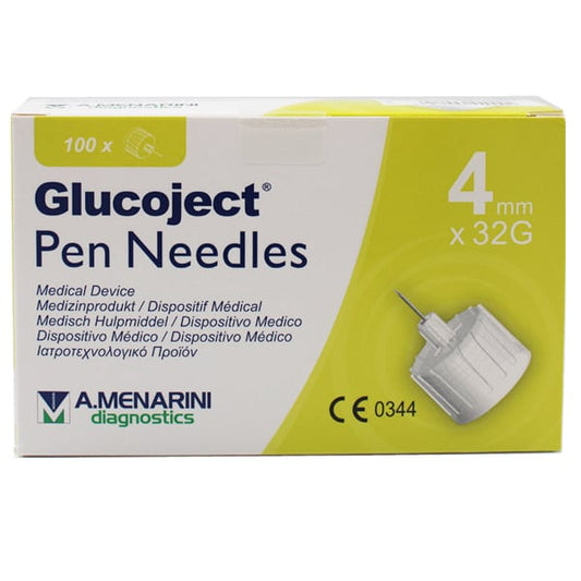 Menarini Glucoject Pen Needles 4mm x 32g  100 copë