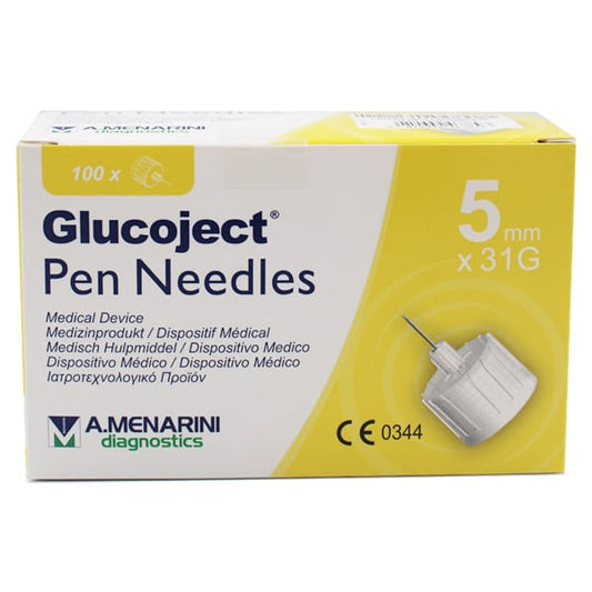 Menarini Glucoject Pen Needles 5mm x 31g  100 copë
