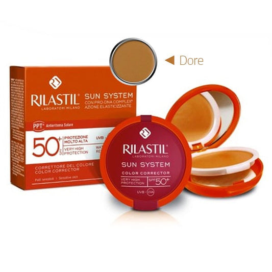 Rilastil Sun System Color Corrector Compact Foundation SPF50+  10gr - 02 Dore