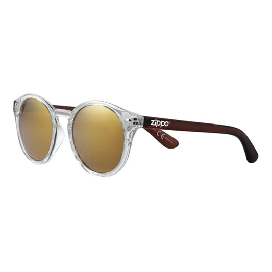 Zippo Eyewear Sunglasses Transparent Brown Yellow Mirror (OB137-04)  1 copë