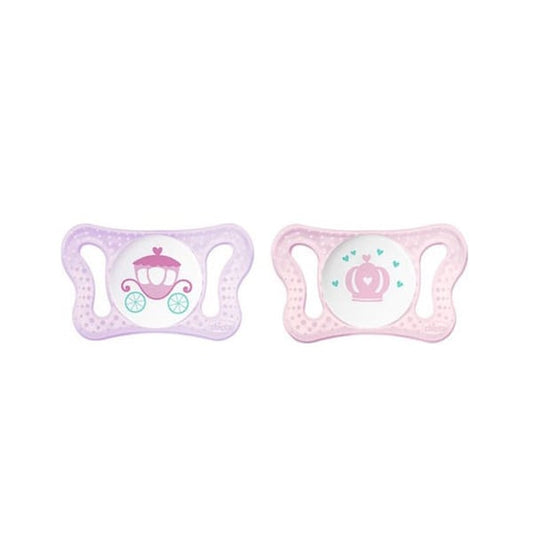 Chicco Physio Forma Micro Silicone Soother 0-2m  2 copë - rozë-vjollcë