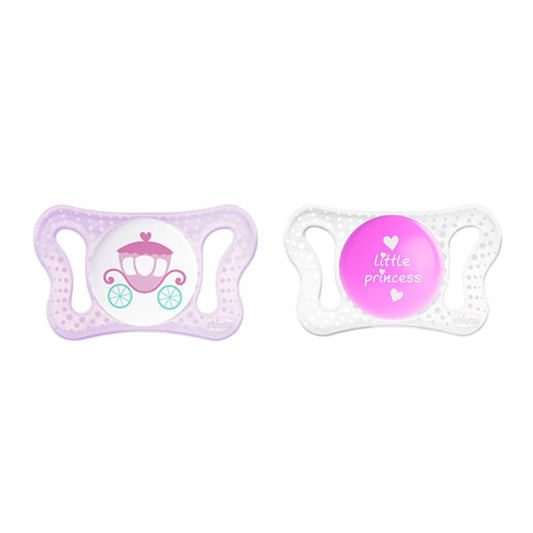 Chicco Physio Forma Micro Silicone Soother 0-2m  2 copë - Transparente-Vjollcë