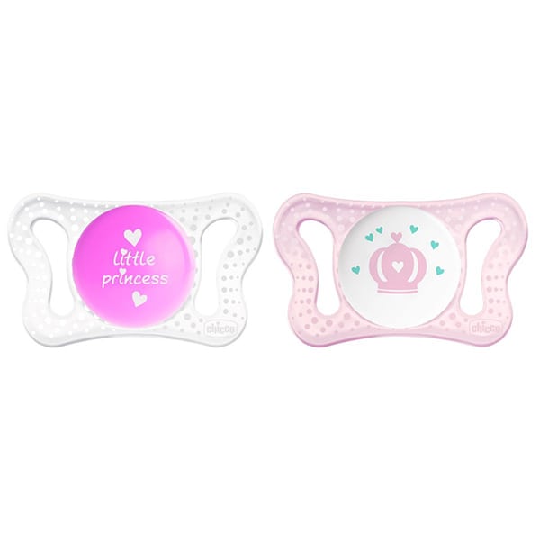 Chicco Physio Forma Micro Silicone Soother 0-2m  2 copë - Rozë-Transparente