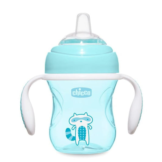 Chicco Silicone Spout Transition Cup 4m+  200ml - Ketri Blu
