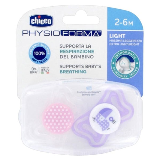 Chicco Physio Forma Light (71031-11) Ergonomic Soother Silicone Teat 2-6m  2 copë - Vjollcë