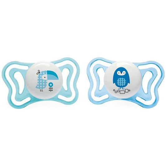 Chicco Physio Forma Light (71031-11) Ergonomic Soother Silicone Teat 2-6m  2 copë - 002 Blu e çelët - Blu e errët
