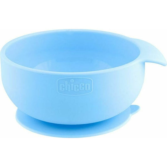 Chicco Easy Bowl Silicone Sunction Bowl Light Blue 6m+  1 copë