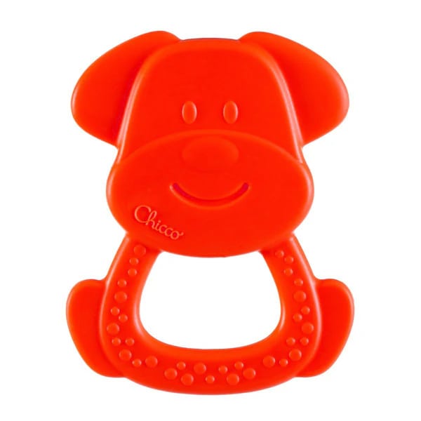 Chicco Eco+ Teething Ring Dog 3-18m  1 copë - E kuqe