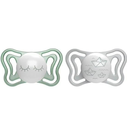 Chicco Physio Forma Light Ergonomic Soother Silicone Teat 16-36m  2 copë - Veraman-Gri