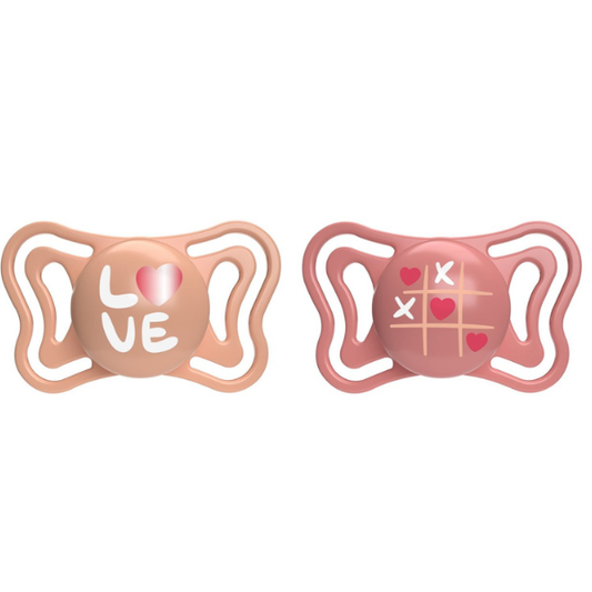 Chicco Physio Forma Light Ergonomic Soother Silicone Teat 16-36m  2 copë - Salmon-Koral