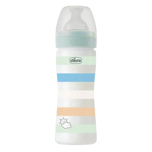Chicco Well Being Baby Bottle Anti-Colic System Plastic 2m+  250ml - Blu e Çelët