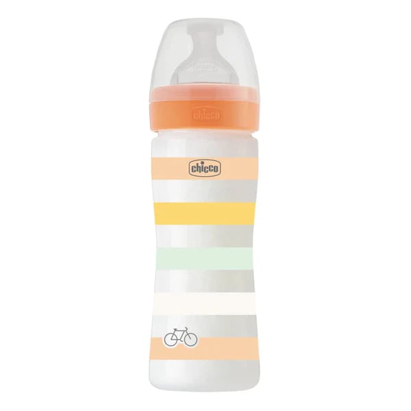 Chicco Well Being Baby Bottle Anti-Colic System Plastic 2m+  250ml - Portokalli