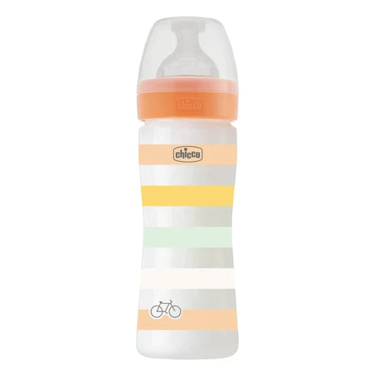 Chicco Well Being Baby Bottle Anti-Colic System Plastic 2m+  250ml - Portokalli