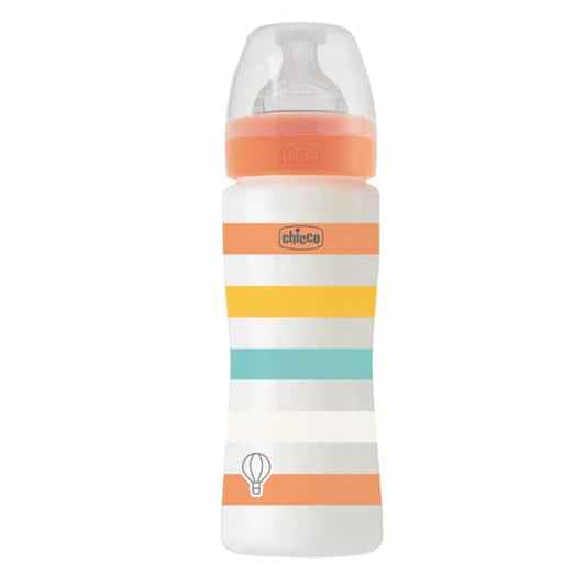 Chicco Well Being Baby Bottle Anti-Colic System Plastic 4m+  330ml - Portokalli