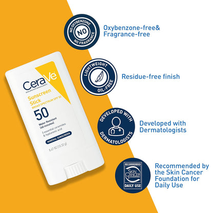 CeraVe Mineral Sunscreen Stick SPF 50 13.32g