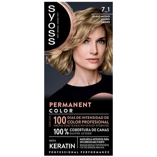 Syoss PermaNeNt Color with KeratiN No7_1 Medium BloNde  1 copë