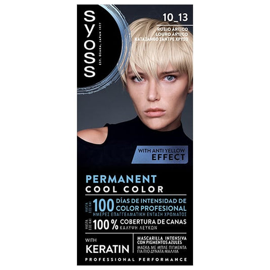 Syoss Permanent Cool Color with Keratin No 10_13 Arctic Blond Anti- Yellow Effect  1 copë