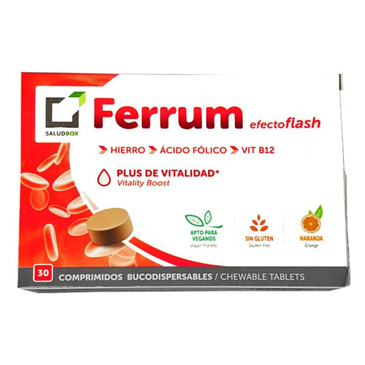Saludbox Ferrum  30 tableta përtypëse