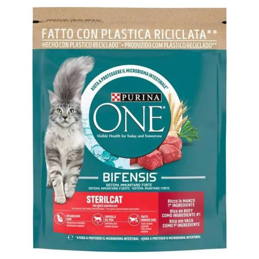 Purina One Sterilcat Dry Food for Adult Cats with Beef & Wheat  450g