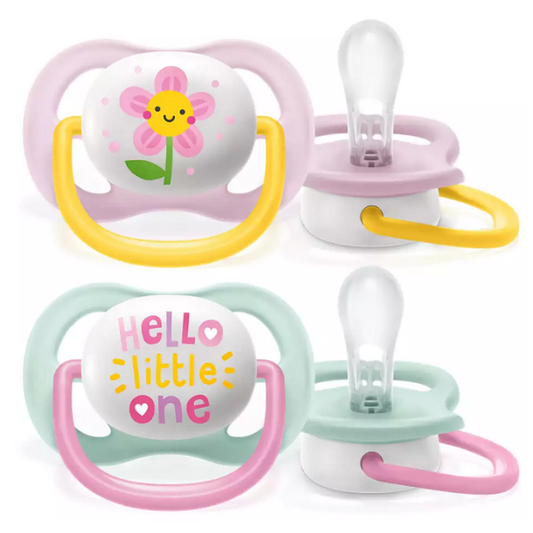 Philips Avent Ultra Air Happy Soother 0-6m (SCF080/09)  2 copë - Mente-Rozë e Çelët