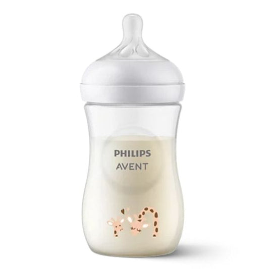 Philips Avent Natural Response Plastic Baby Bottle 1m+ (SCY903)  260ml - Gjirafë