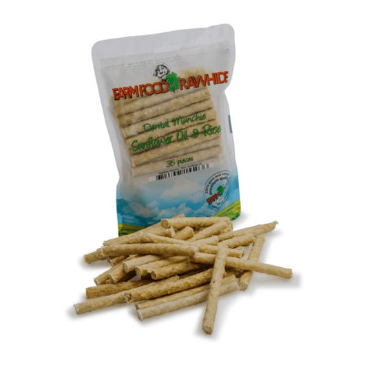 Farmfood Rawhide Dental Munchie Sunflower Oil & Rice Dog Treats  35 copë