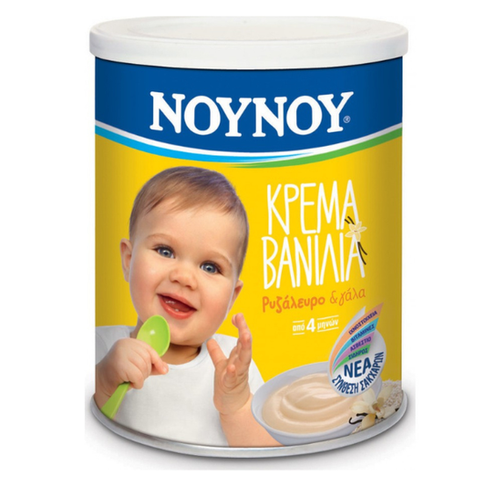 NOYNOY Baby Cream with Vanilla, Rice Flour & Milk 4m+ (Offer -€0.20)  350gr
