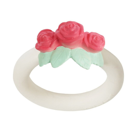 A Little Lovely Company Teething Ring  1 copë - Syth trëndafili