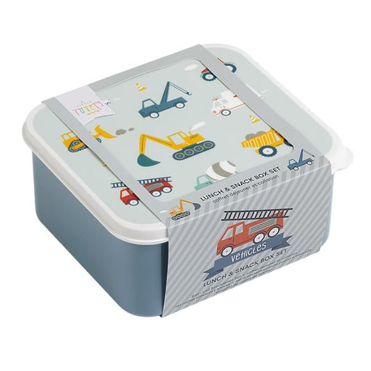 A Little Lovely Company Lunch Box Vehicles  4 copë