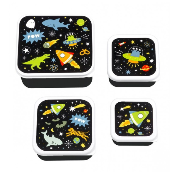 A Little Lovely Company Lunch & Snack Box  4 copë - Galaxy