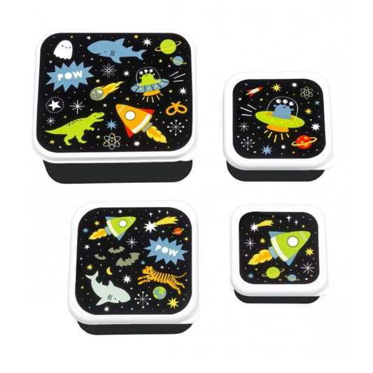 A Little Lovely Company Lunch & Snack Box  4 copë - Galaxy