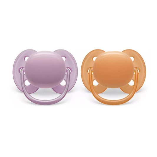 Philips Avent Ultra Soft Orthodontic Silicone Pacifier 6-18m  2 copë - Salmon-Vjollcë