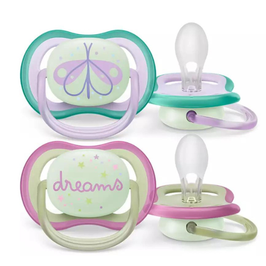 Philips Avent Ultra Air Nighttime Orthodontic Silicone Soother 0-6m (SCF376/17)  2 copë - Ëndrra-Flutura