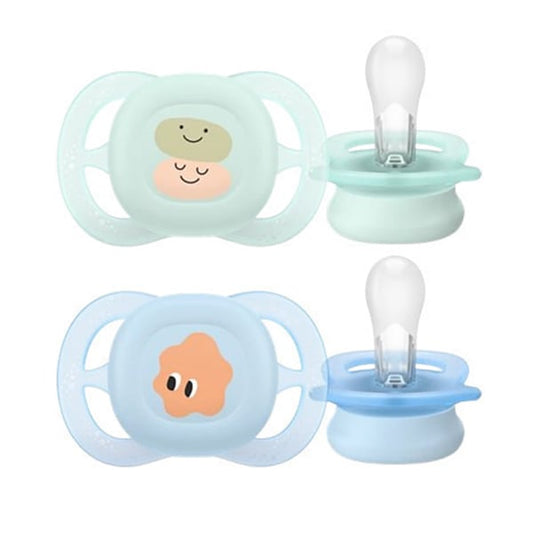 Philips Avent Ultra Start SCF075 Orthodontic Silicone Pacifiers 0-2m  copë - Jeshile-Blu