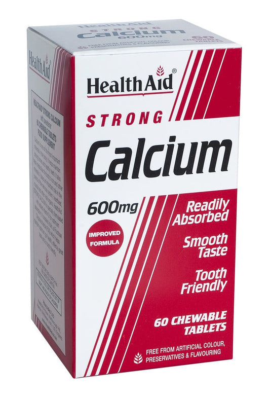 Health Aid Calcium Strong 600mg  60 tableta përtypëse