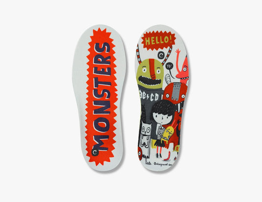 Christou Anatomical Kids Insoles AB/CD Monsters Ortholite  1 palë