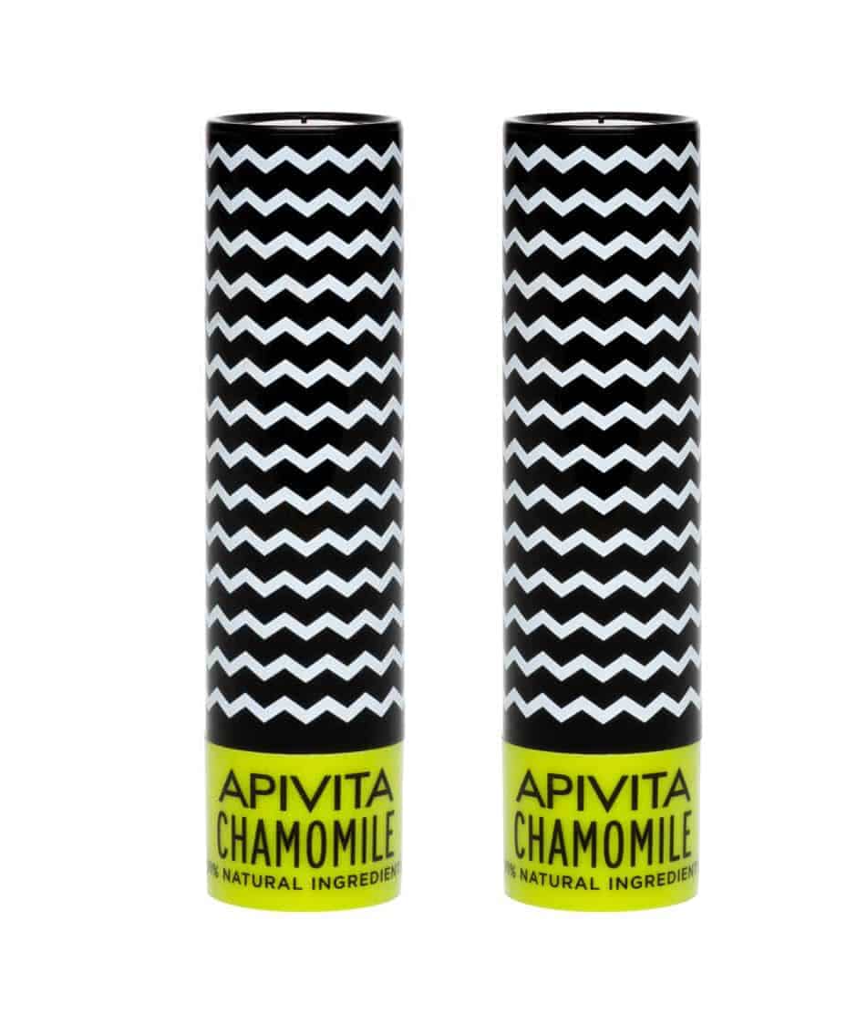 2 x Apivita Lip Care Chamomile SPF15  2x4.4gr