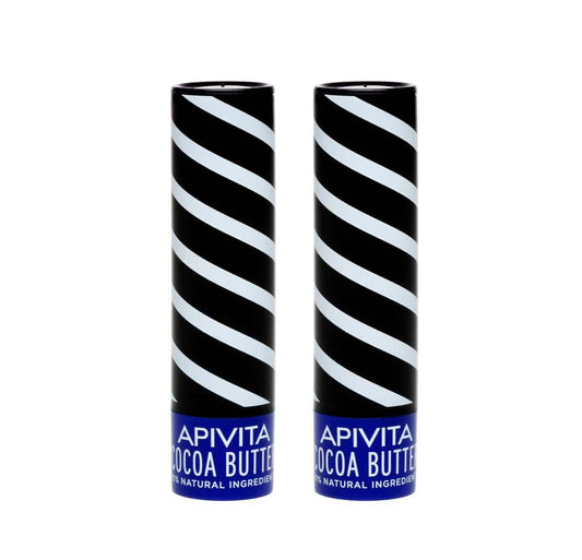 Apivita Lip Care Cocoa Butter SPF20  2 x 4.4 gr