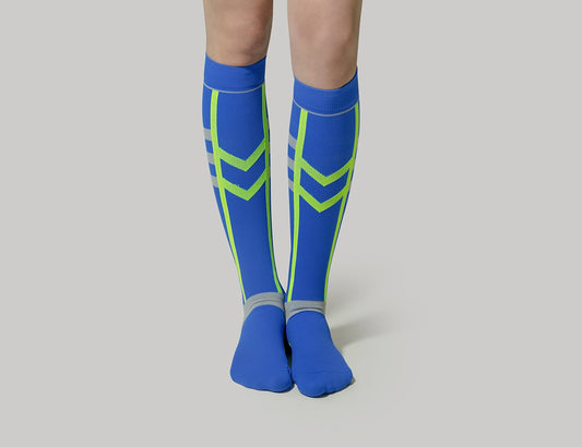 Christou Graduated Compression Knee-High Sports Socks 18-22mm Hg  1 palë - blu