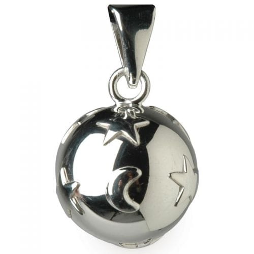 Bola Pregnancy Necklace Silver Star - Moon  1 copë.