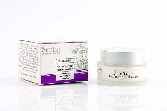 Sostar Cannabidiol Anti-Aging Night Cream with hemp oil & extract  50 ml